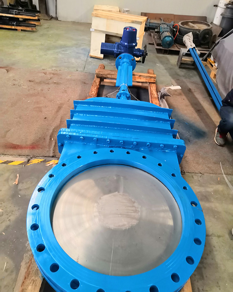 DN200 Fully sealed electric knife gate valve