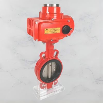 DN200 stainless steel electric actuated butterfly valve